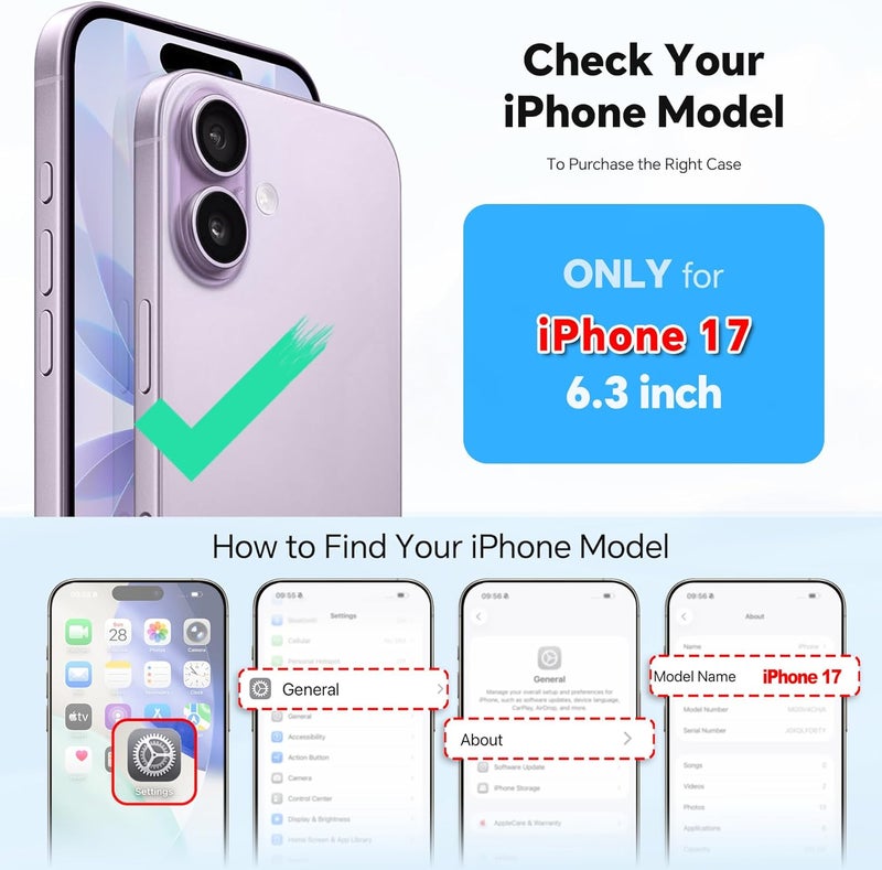 TUCCH Crossbody Detachable Wallet Case for iPhone 17 (6.3") 2025, 9 Card Slots RFID Blocking | Wireless Charging | Wrist Strap | Lanyard | Stand | Zipper Pocket | PU Leather Shockproof Cover | Black - Image 2
